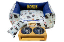 Kit Enxoval Luxo para Cachorro 100% Impermeavel Luppet Azul Cachorrinho LISSHOP