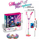 Microfone Infantil Duplo Com Pedestal Amplificador Musical Karaokê EXCLUSIVO LISSHOP