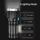 Lanterna LED USB Recarregável 4LED Potente e Durável - EXCLUSIVO LISSHOP