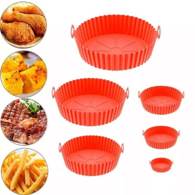 Kit com 6 Formas de Silicone para Air Fryer - Lisshop