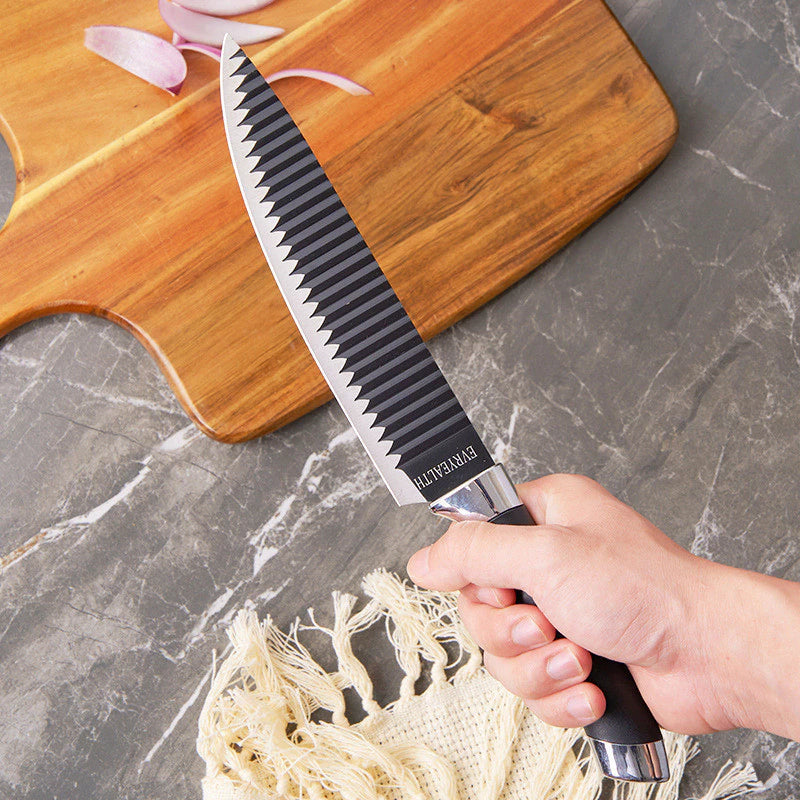 Kit de Facas Profissionais para Churrasco INOX Antiaderente Preta  | Parceiro do Grupo IZESHOP