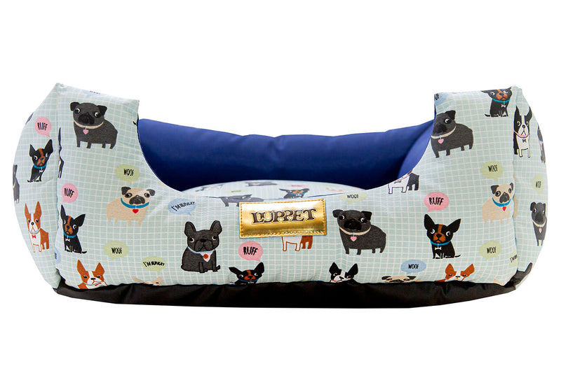Kit Enxoval Luxo para Cachorro 100% Impermeavel Luppet Azul Cachorrinho LISSHOP