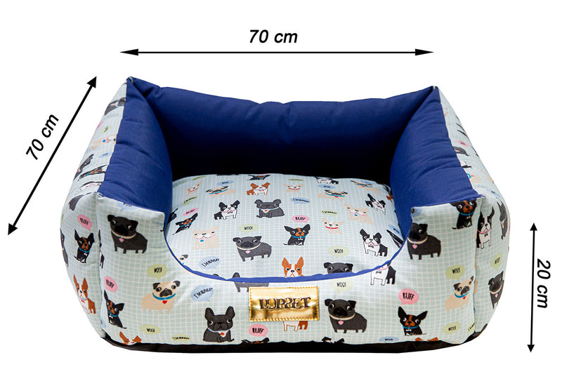 Kit Enxoval Luxo para Cachorro 100% Impermeavel Luppet Azul Cachorrinho LISSHOP