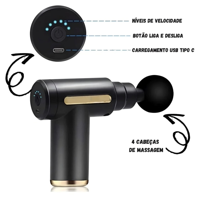 Massageador Elétrico Profissional 4 Em 1 Portátil - LISSHOP