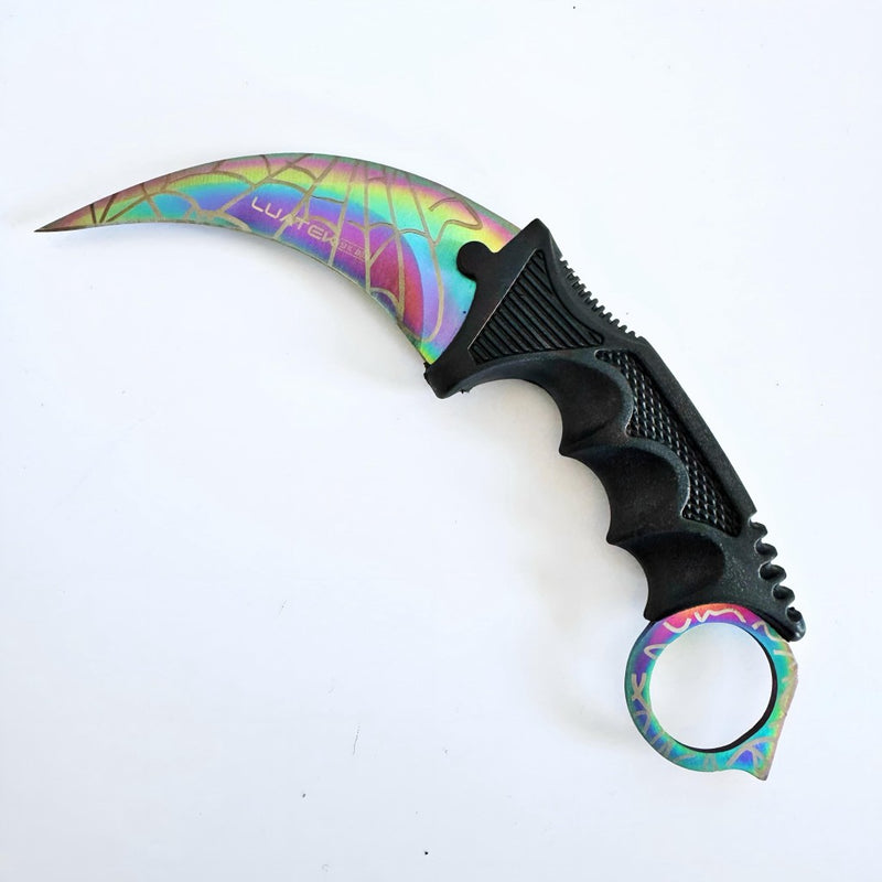 Faca Curvada Spider Full Tang Com Bainha Luatek - Lisshop