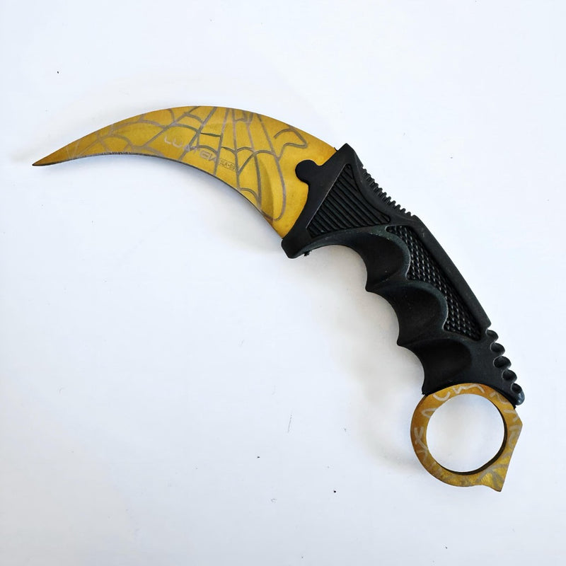 Faca Curvada Spider Full Tang Com Bainha Luatek - Lisshop